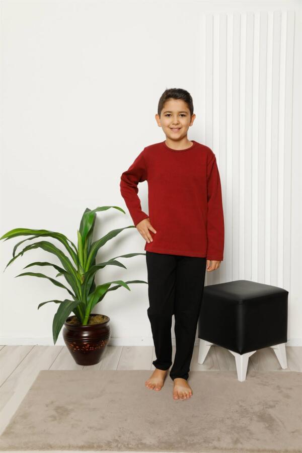 Angelino Çocuk Pamuk Uzun Kollu Pijama Takımı 4612 - 2