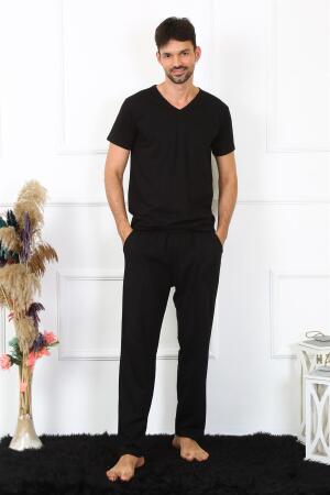 Angelino Erkek Pamuk Siyah Tek Alt Pijama 27495 - Angelino