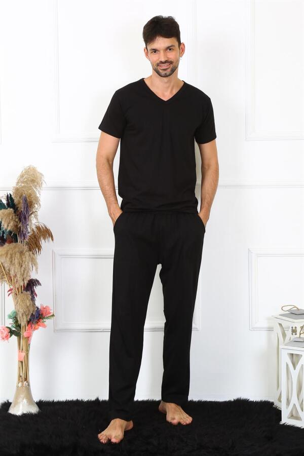 Angelino Erkek Pamuk Siyah Tek Alt Pijama 27495 - 1