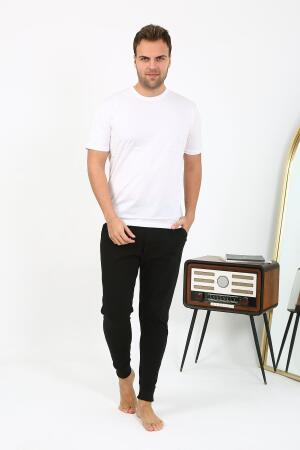 Angelino Erkek Pamuk Tek Alt Pijama Siyah 27551 - Angelino