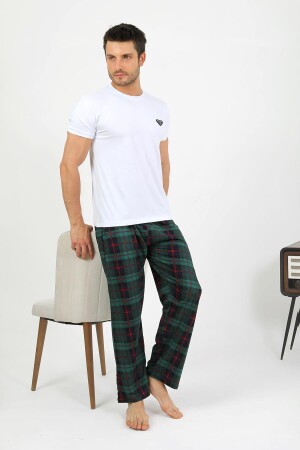 Angelino Erkek Pamuk Tek Alt Pijama Yeşil 27562 - 2