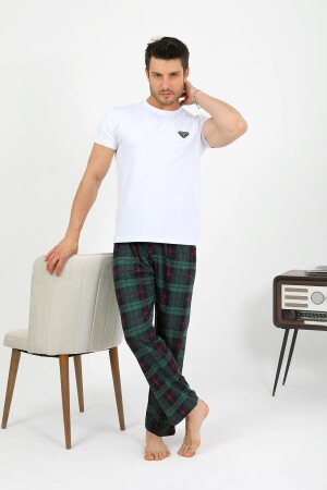 Angelino Erkek Pamuk Tek Alt Pijama Yeşil 27562 - 3