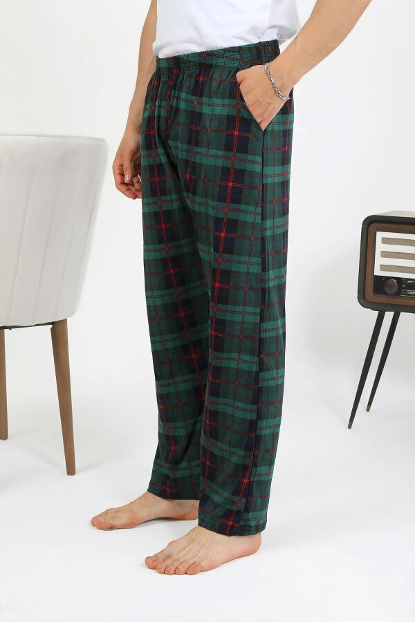 Angelino Erkek Pamuk Tek Alt Pijama Yeşil 27562 - 5