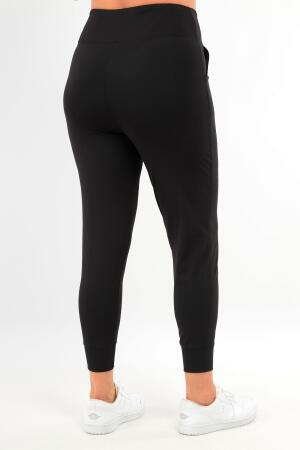 Kadın Yüksek Bel Jogger Eşofman Altı Siyah Joggers - 7