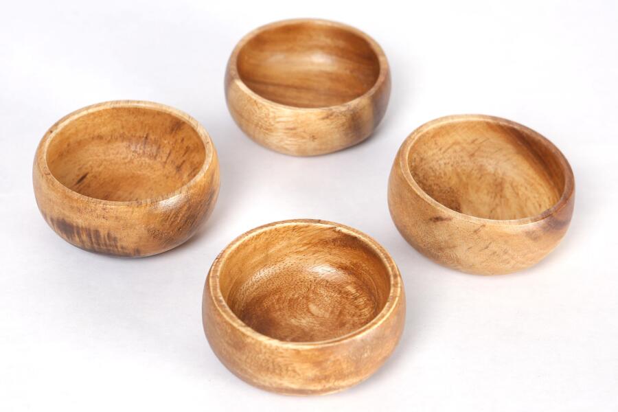 Natura 4'Lü Akasya Yuvarlak Mini Sosluk Çerezlik - 1