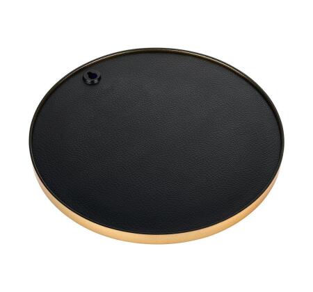 Yuvarlak Aynalı Gold 24x24 İkramlık Kahve ve Çay Sunum Tepsisi (Çok Amaçlı) - 4