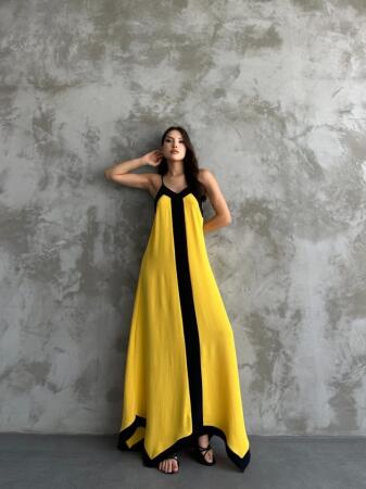 Askılı Maxi Boy Elbise - 3