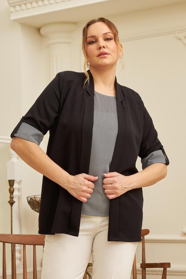 Atlet Ceket Siyah İkili Takım - 1