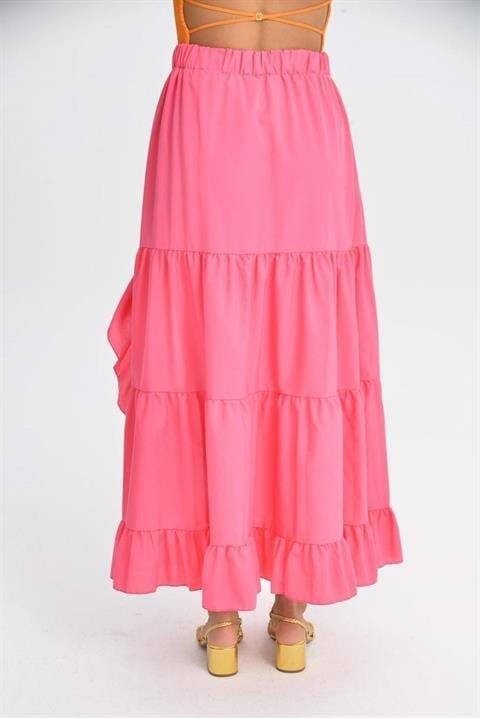 Audrey Fıfrlı Yırtmaç Detay Etek 4037 - 5