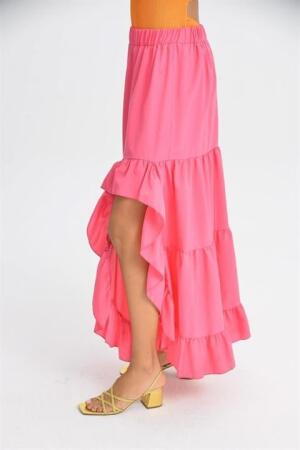 Audrey Fıfrlı Yırtmaç Detay Etek 4037 - 3