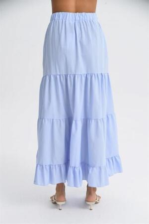 Audrey Fıfrlı Yırtmaç Detay Etek 4037 - ANGELINO BuyukBedeniz (1)