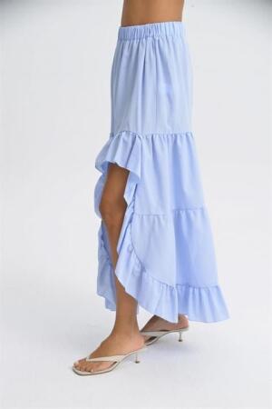 Audrey Fıfrlı Yırtmaç Detay Etek 4037 - 6