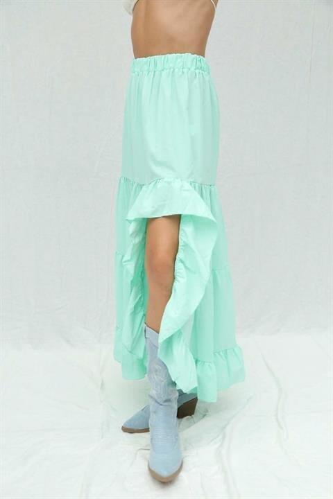 Audrey Fıfrlı Yırtmaç Detay Etek 4037 - 6