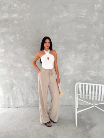 Ayrobin Oversize Pantalon - Bej - 4