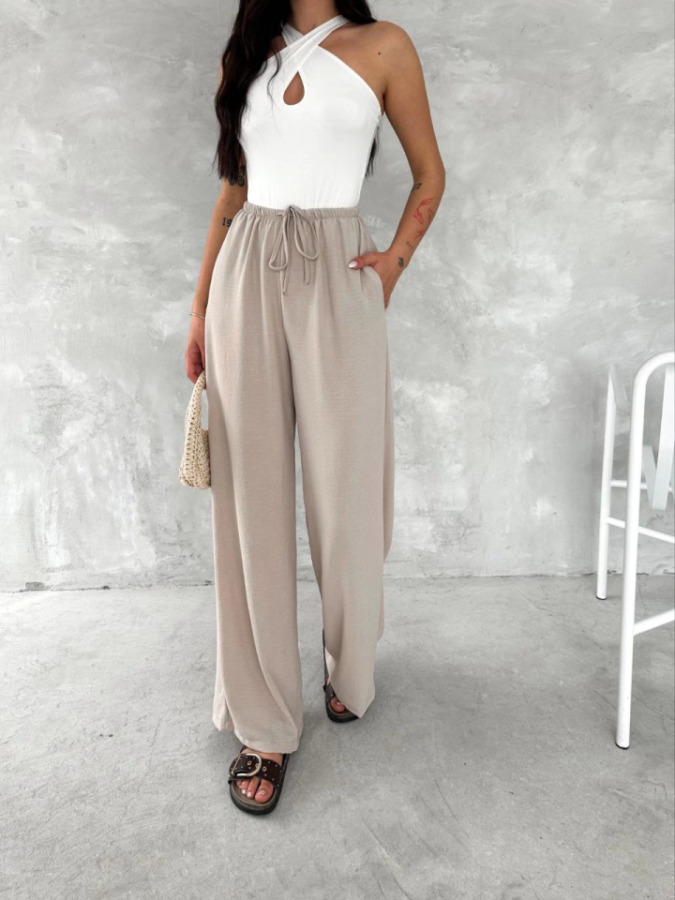 Ayrobin Oversize Pantalon - Bej - 1
