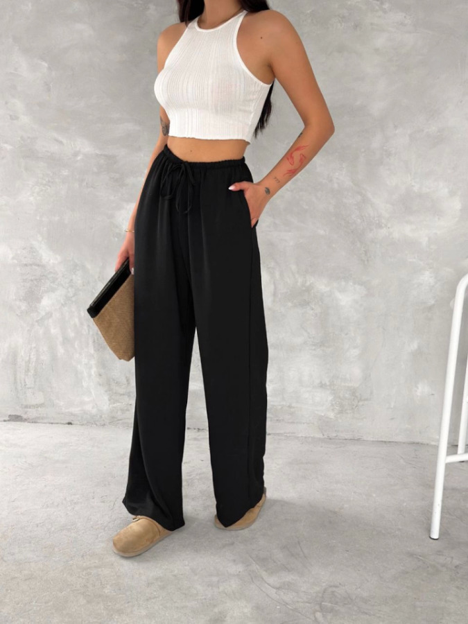 Ayrobin Oversize Pantalon - Siyah - 4