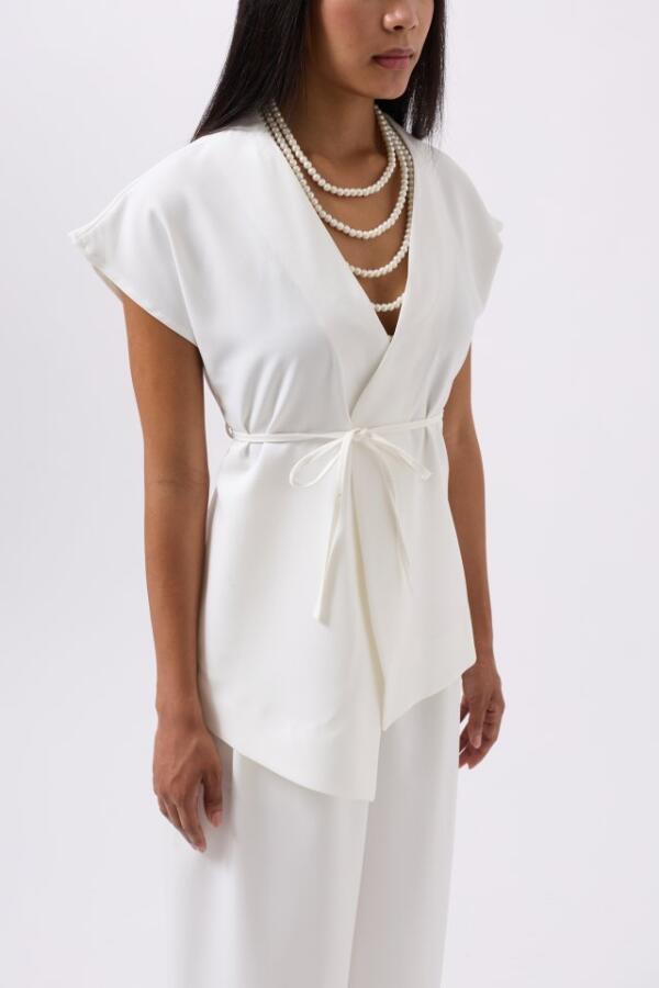 Bağcık Detay Yelek - 4