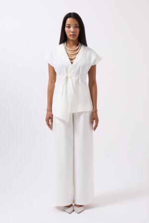 Bağcık Detay Yelek - ANGELINO BuyukBedeniz (1)