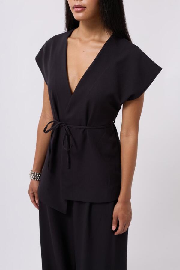 Bağcık Detay Yelek - 4