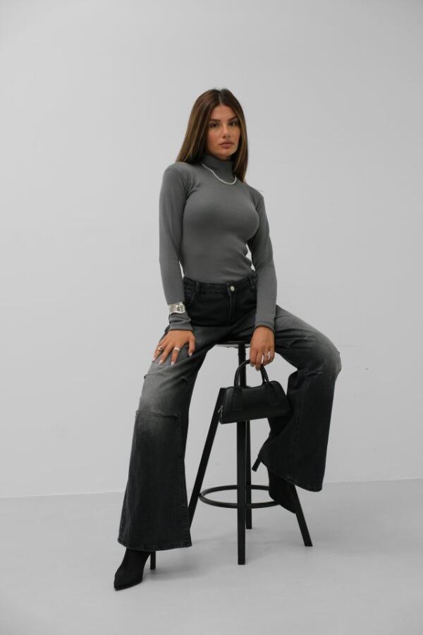 Balıkçı Yaka Triko Bluz - 2