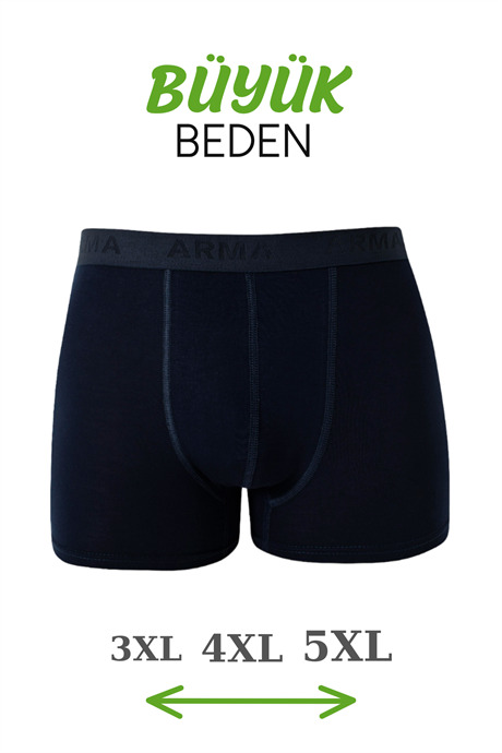 Bambu Erkek Büyük Beden Boxer Lacivert 10'lu Paket - 2