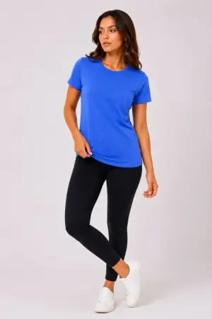 Basic Bisiklet Yaka Yazlık Slim Fit T-Shirt - Mavi - Hardal Sarısı - 4