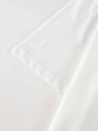 Baskılı Oversize Bisiklet Yaka T-shirt - Beyaz - 3