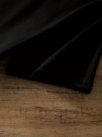 Baskılı Oversize Bisiklet Yaka T-shirt - Siyah - 2