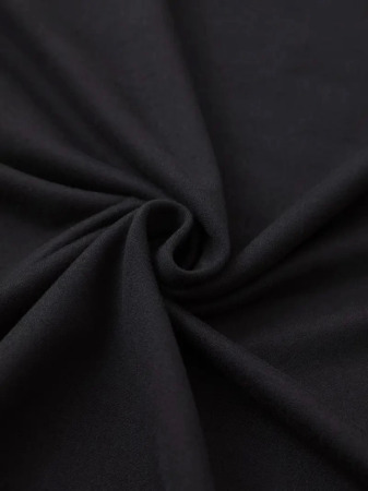 Baskılı Oversize Bisiklet Yaka T-shirt - Siyah - 2