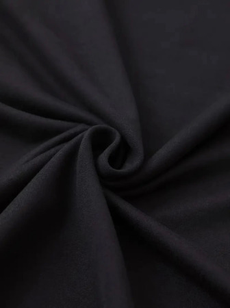 Baskılı Oversize Bisiklet Yaka T-shirt - Siyah - 2