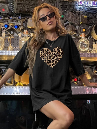 Baskılı T-shirt - Siyah - 2