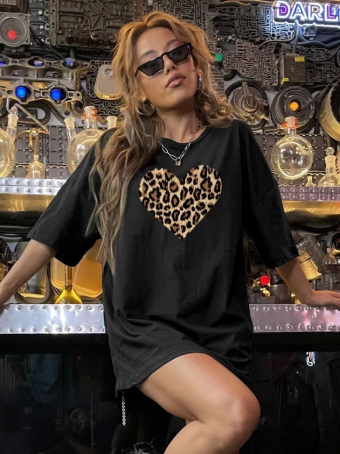 Baskılı T-shirt - Siyah - 2