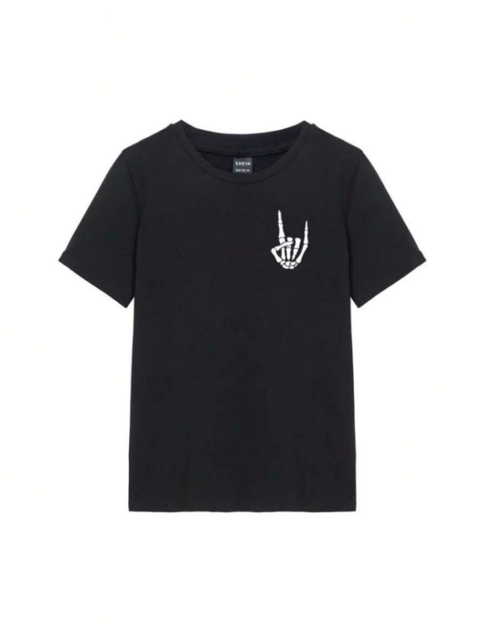 Baskılı T-shirt - Siyah - 2