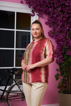 Batik Desen Büyük Beden Gömlek - 2