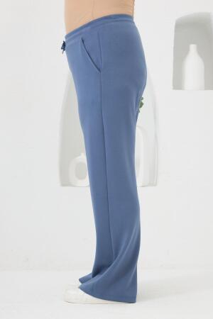 Bel Bağcıklı Büyük Beden Eşofman İndigo - RMG (1)