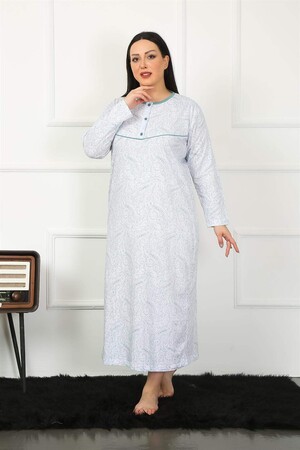 Big Long Sleeve Oil Mother Nightgown 1359 - 1