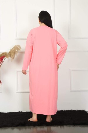 Long Sleeve Lace Salmon Mother Nightgown 1355 - 3