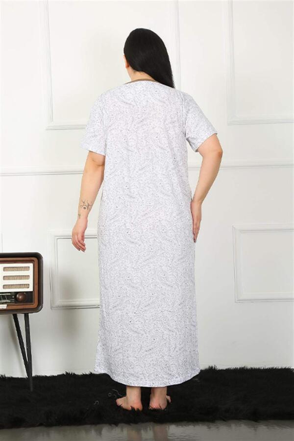 Short Sleeve Brown Mother Nightgown 1353 - 1