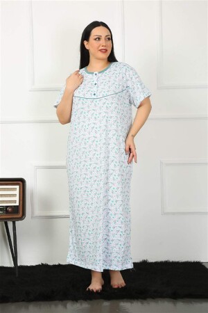 Short Sleeve Green Mother Nightgown 1352 - 1