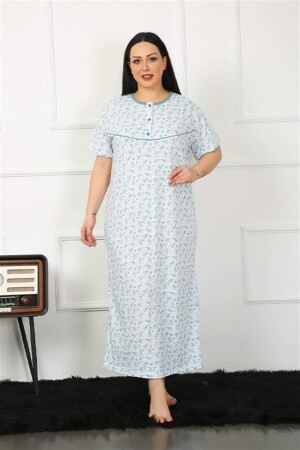 Short Sleeve Green Mother Nightgown 1352 - 4