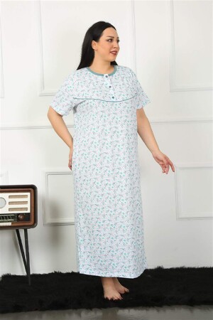 Short Sleeve Green Mother Nightgown 1352 - 5