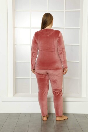 Plus Size Women's Velvet Pajama Set 9044 - 3