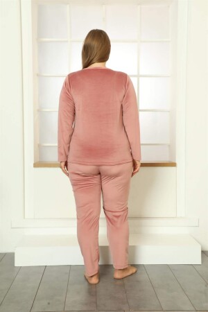 Plus Size Women's Velvet Pajama Set 9072 - 3