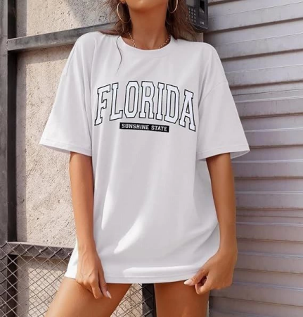 Bisiklet Yaka Baskılı T-shirt - Beyaz - 3