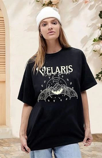 Bisiklet Yaka Baskılı T-shirt - Siyah - 1