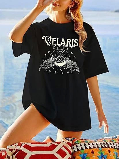 Bisiklet Yaka Baskılı T-shirt - Siyah - 2