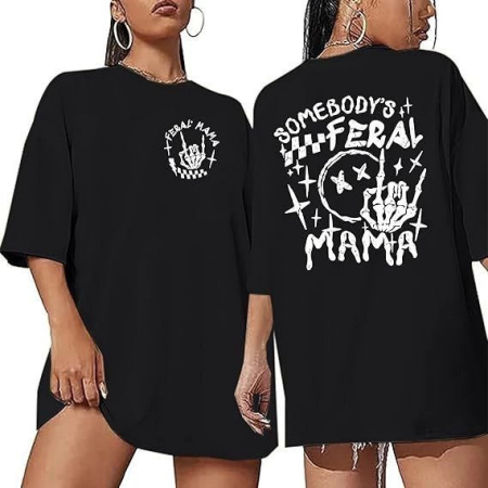 Bisiklet Yaka Baskılı T-shirt - Siyah - 3