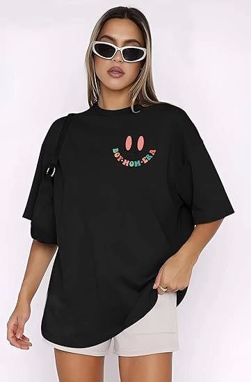 Bisiklet Yaka Kısa Kol Baskılı T-shirt - Siyah - 4