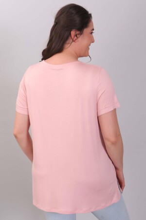 Bisiklet Yakalı Basic Pudra Bluz - 16