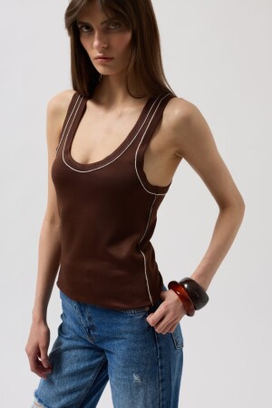 Biye Detay Halter Yaka Bluz - 1